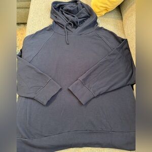 Eddie Bauer Deep Navy Pullover Hoodie Woman’s XXL no pockets so soft